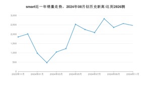 smart 11月份销量数据发布 同比增长33.14%(2024年)