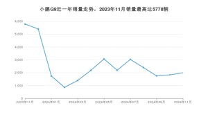 2024年11月小鹏汽车小鹏G9销量多少？ 在哪个城市卖得最好？