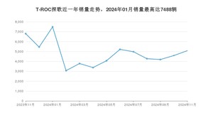 2024年11月大众T-ROC探歌销量多少？ 在德系车中排名怎么样？