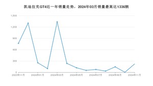 2024年11月凯迪拉克GT4销量数据发布 共卖了221台