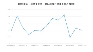 2024年11月起亚K5凯酷销量数据发布 共卖了98台