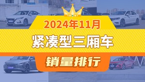 2024年11月紧凑型三厢车销量排行榜，朗逸位居第二，第一名你绝对想不到