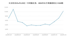 2024年12月长安欧尚X5 PLUS销量数据发布 共卖了10282台