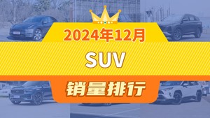 2024年12月SUV销量排行榜，瑞虎8位居第二，第一名你绝对想不到