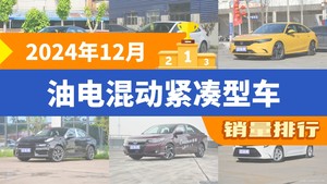2024年12月油电混动紧凑型车销量排行榜，卡罗拉位居第二，第一名你绝对想不到