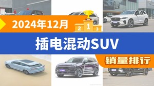 2024年12月插电混动SUV销量排行榜，沃尔沃XC60新能源屈居第三，荣威RX5新能源成最大黑马