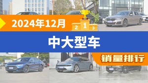 2024年12月中大型车销量排行榜，奥迪A6L夺得冠军，第二名差距也太大了 
