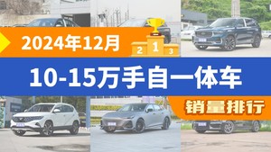 2024年12月10-15万手自一体车销量排行榜，朗逸以39607辆夺冠，影豹升至第10名 
