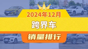 2024年12月跨界车销量排行榜，一汽-大众CC夺得冠军，第二名差距也太大了 