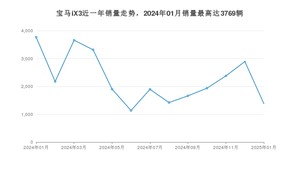 2025年1月宝马iX3销量怎么样？ 在中排名怎么样？