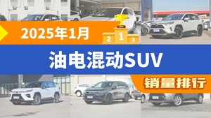 2025年1月油电混动SUV销量排行榜，本田CR-V位居第二，第一名你绝对想不到