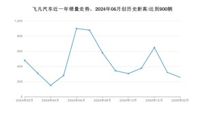 飞凡汽车 2月份销量数据发布 同比下降46.88%(2025年)