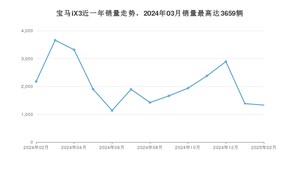 2025年2月宝马iX3销量怎么样？ 在中排名怎么样？