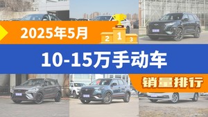 2025年5月10-15万手动车销量排行榜，朗逸以22926辆夺冠