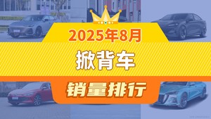 2025年8月掀背车销量排行榜，长安UNI-V夺得冠军，第二名差距也太大了 