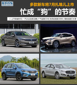 忙成狗的节奏 多款新车将7月扎堆儿上市