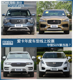爱卡年度车型线上投票 中型SUV谁当选？