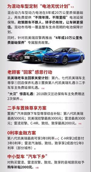 广汽丰田下调车型和维保零件价格 最高降5千元