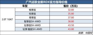 广汽讴歌RDX购车手册 首推低配悦享版