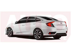 本田全新思域效果图曝光 今年年底发布