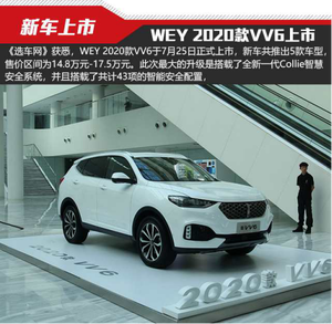 WEY 2020款VV6正式上市 售价区间14.8万-17.5万