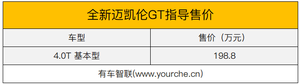 售198.8万元/最新家族式设计 迈凯伦GT在中国正式发布