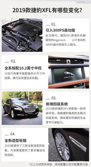 豹力升级 2019款捷豹XFL新增300马力四驱车型