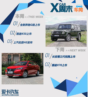 周末车闻 全新奔驰G级领衔多款新车上市