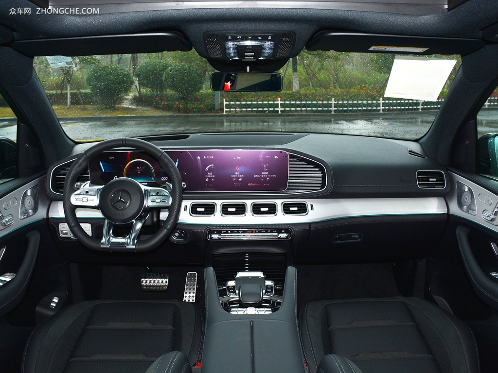 【奔驰gle amg黑色】奔驰gle amg图片(中控) - 众车网